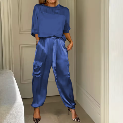 Lyra | Luxe Tweedelige Set met Vloeiende Elegantie en Moeiteloze Chic