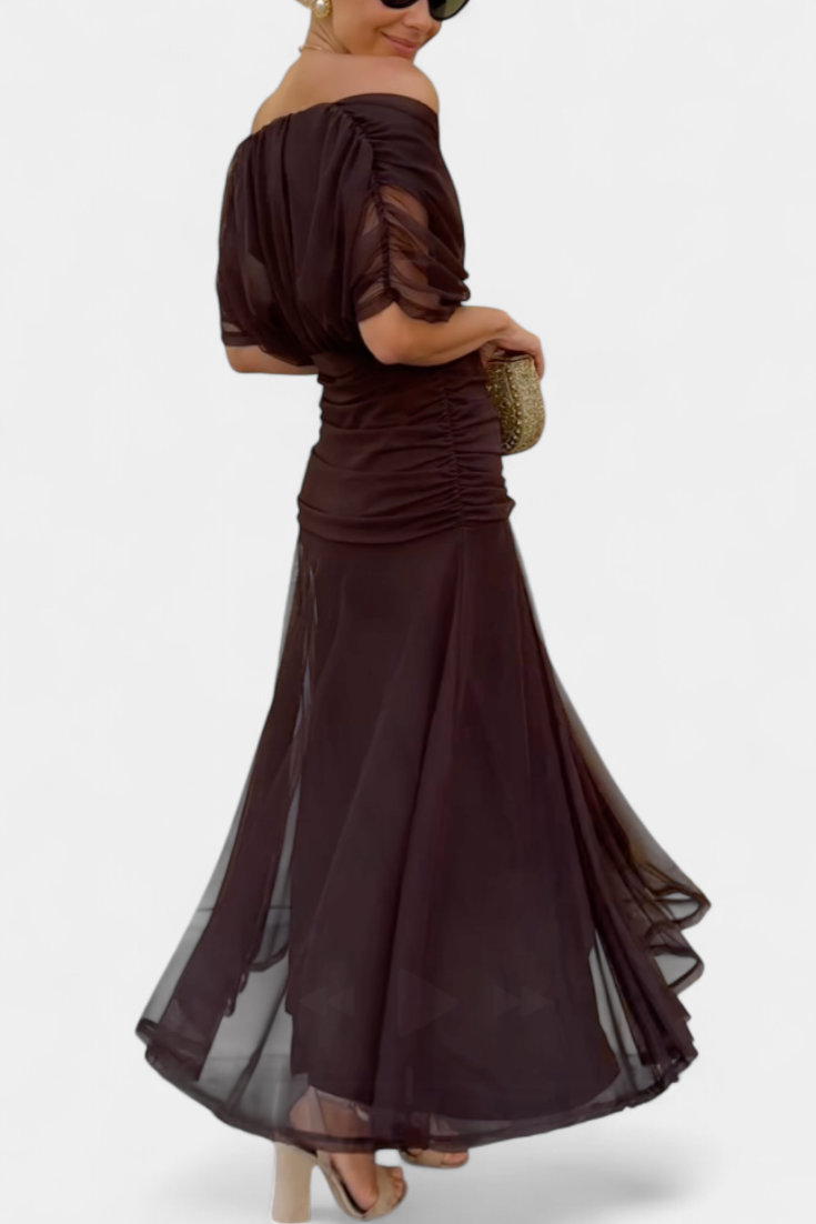 LOTTE™ | Elegant V-Neck Maxi Dress with Flowing Silhouette