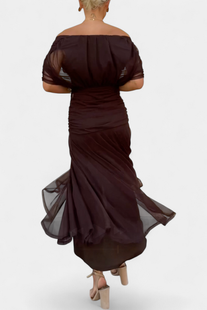 LOTTE™ | Elegant V-Neck Maxi Dress with Flowing Silhouette